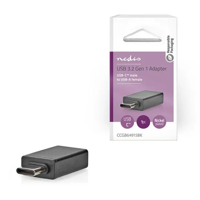 Αντάπτορας USB 3.2 Gen 1x1 Type C αρσ. - USB A θηλ. με υποστήριξη OTG.