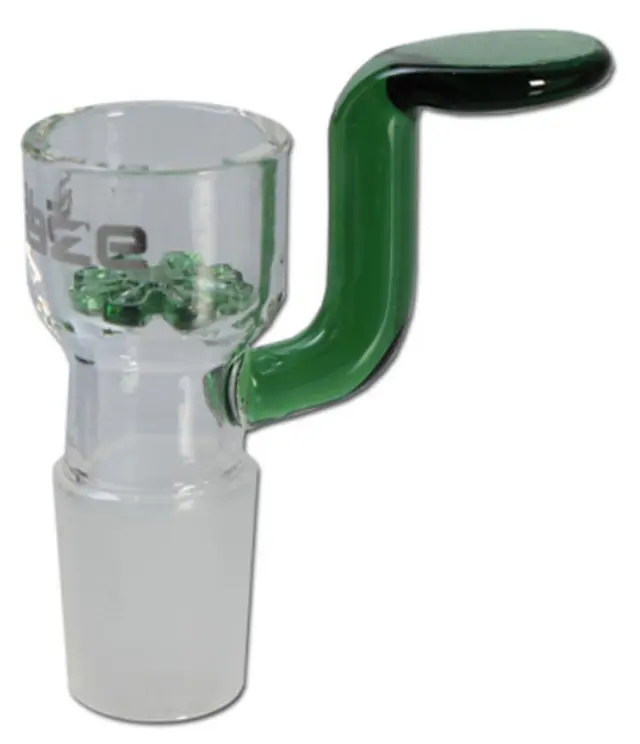 Γυάλινο Bowl για Bong με Λαβή και Γυάλινη Σίτα - Πράσινο SG14