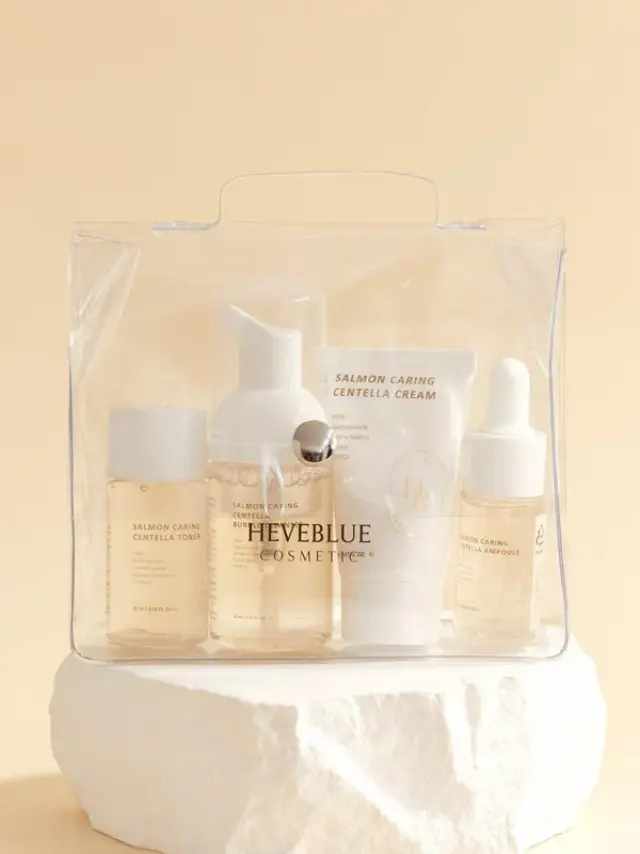 Heveblue Salmon Caring Centella Special Travel Kit Set για Ενυδάτωση Προσώπου, 4τμχ 2