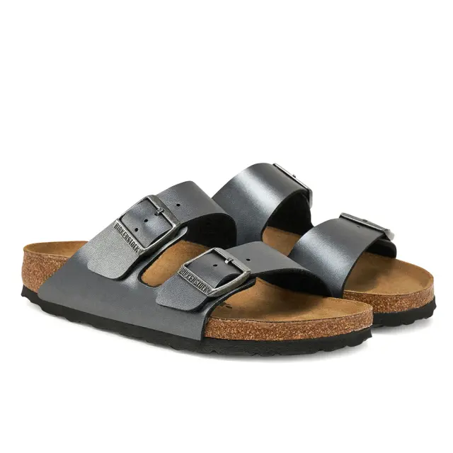 Γυναικεία Ανατομικά Σανδάλια Birkenstock Arizona Bs 1029224 Metallic Black Narrow Fit Μαύρο - 36 2
