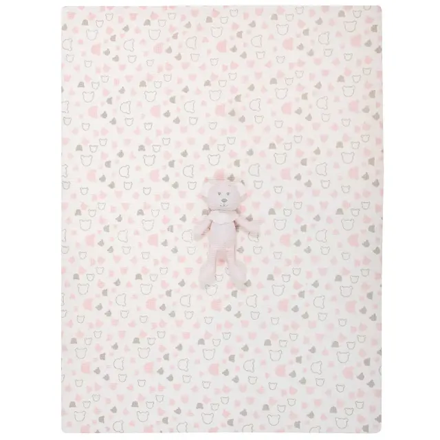 Greenwich Polo Club Κουβερτα Πικε 75X100 Βαβυ Essential 8855 Pink - White Pink - White 2