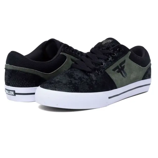 FALLEN Patriot Vulc Παπούτσια - Black/Forest/Snake Μαύρο-Πράσινο 2