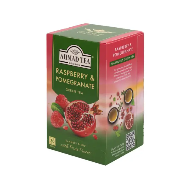 Ahmad Tea Raspberry & Pomegranate Green Tea - 20 φακελάκια