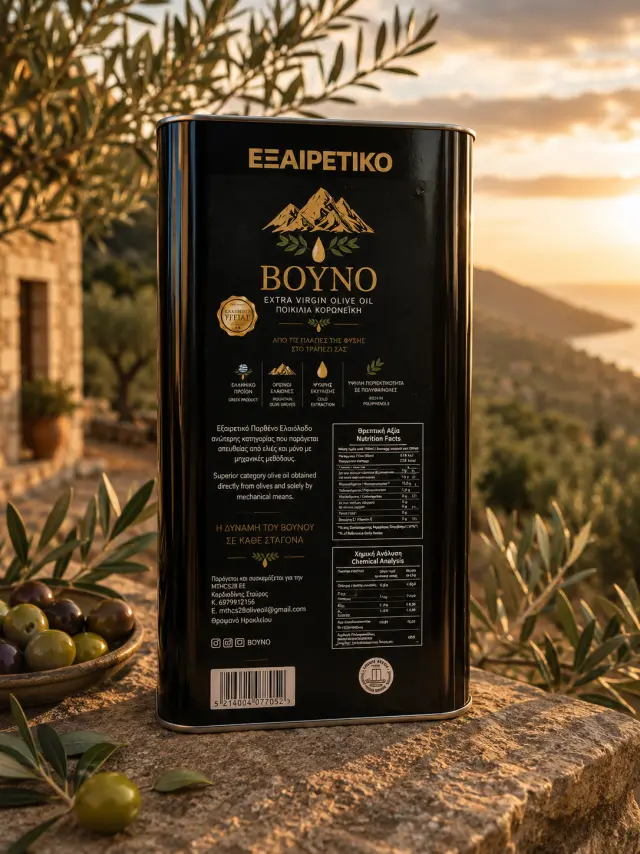 Εξαιρετικο παρθένο ελαιόλαδο Βουνο 3L