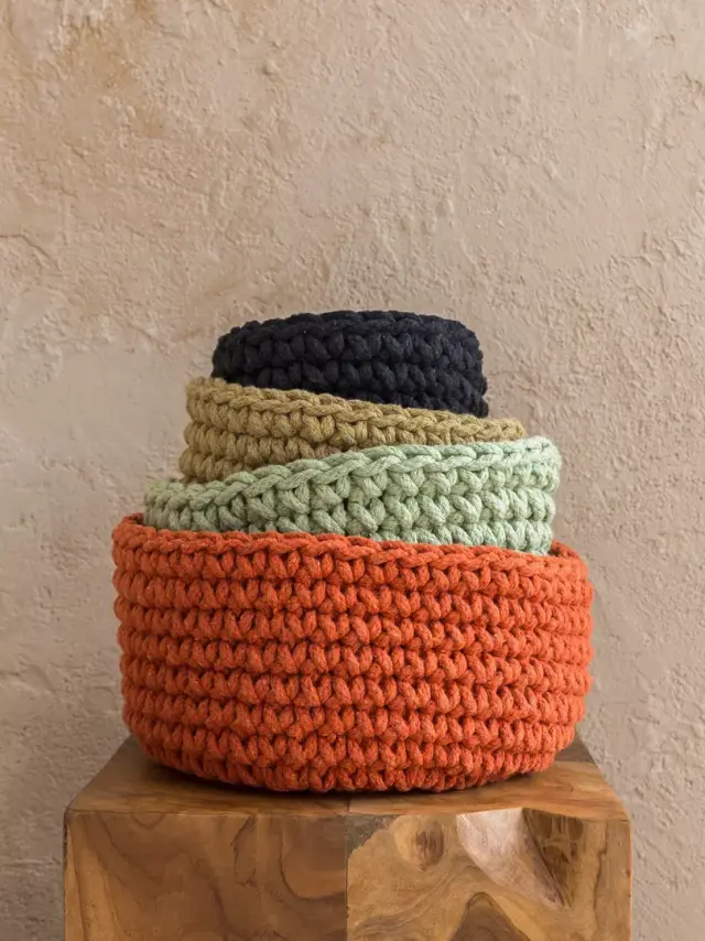 Καλάθι Αποθήκευσης 28x15 Nima Panier Deep Orange 60% Βαμβάκι-40% Πολυέστερ