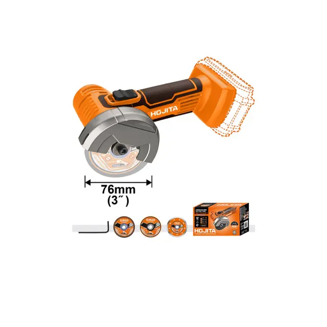 Γωνιακός τροχός HOJITA mini 76mm μπαταρίας 20V SOLO 2