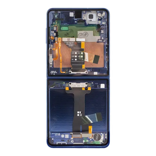 LCD display + Touch Unit + Front Cover Samsung F766 Galaxy Z Flip 7 5G Blue (Service Pack) 2