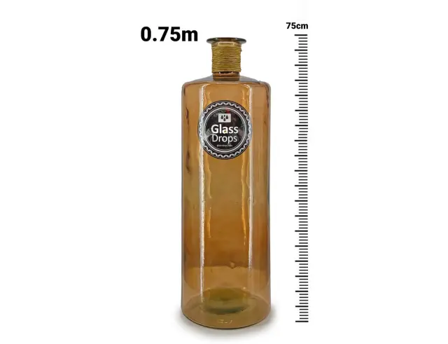 Διακοσμητικό Βάζο Glass Drops Frances Enea (E4750DB04) Aπό 100% ανακυκλωμένο γυαλί, Χωρητικότητας 32L, Διαστάσεων Ø 25 x Υ 75 cm, Cinnamon E4750DB04 3