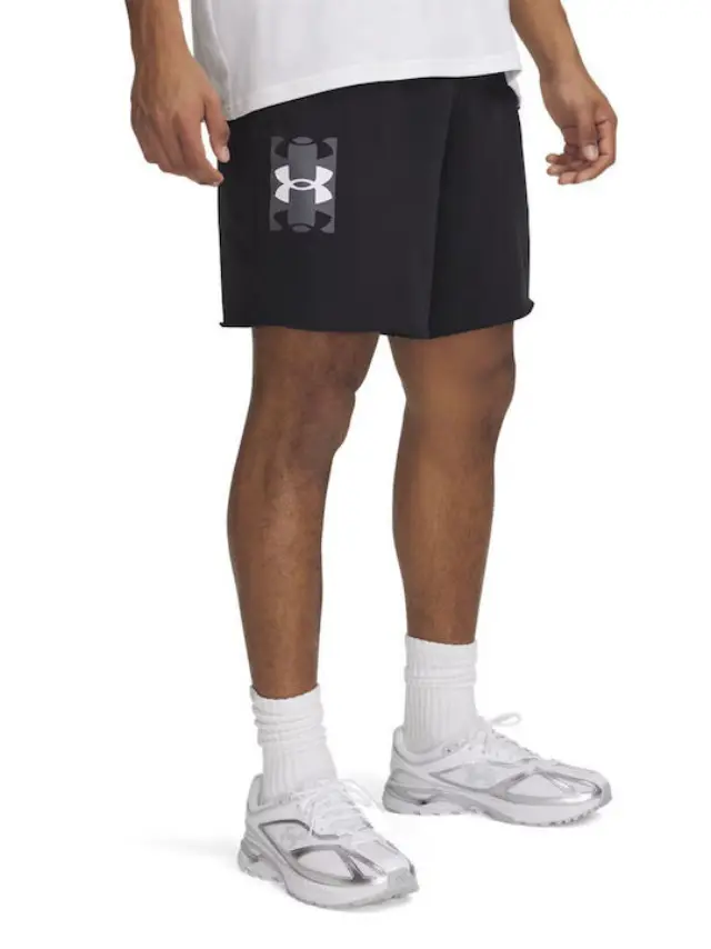 Under Armour Shorts Black Rival Terry Men's 1390147-001 2