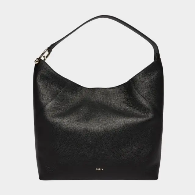 Furla - Γυναικεία Δερμάτινη Τσάντα Ώμου Lara L WB01876-HSF000-O6000 Μαύρο