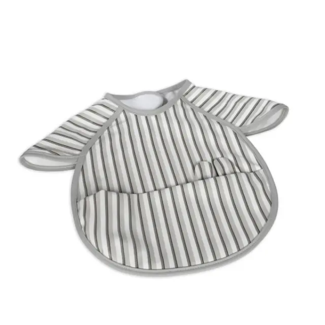 Αδιάβροχη Σαλιάρα με Κοντά Μανίκια Botton Stripes