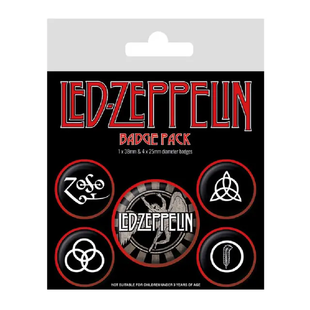 Σετ Κονκάρδες 5τμχ LED ZEPPELIN Symbols