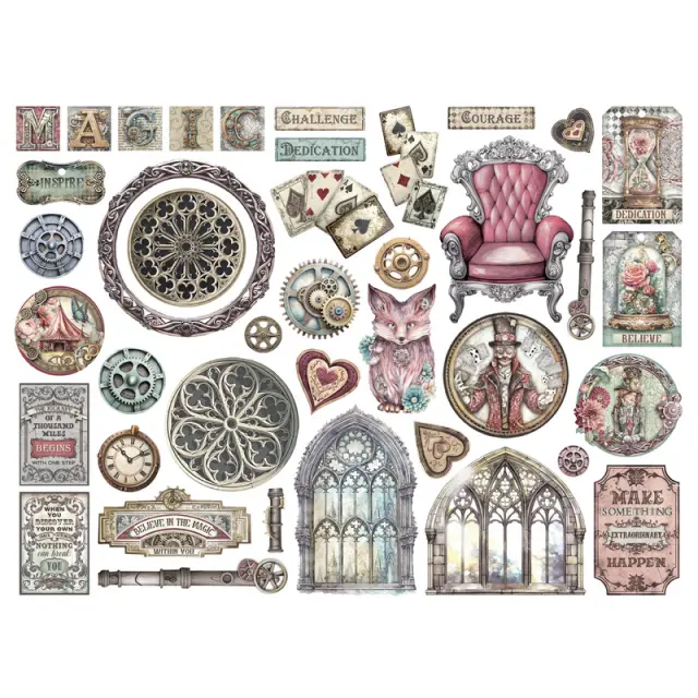 Die Cuts Stamperia, Master of Magic 2