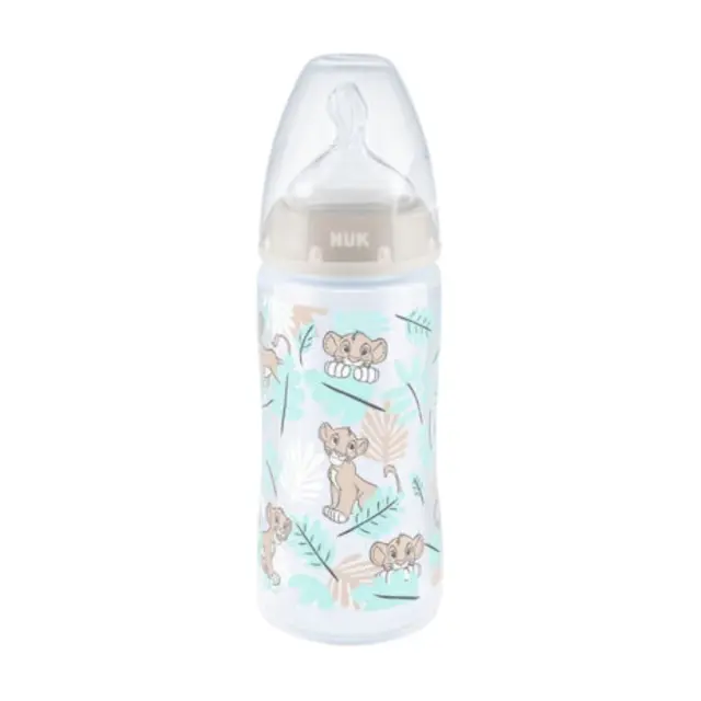Nuk Πλαστικό Μπιμπερό First Choice Plus με Θηλή Σιλικόνης 300ml για 6-18 μηνών Lion King