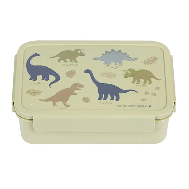 A Little Lovely Company Dinosaurs Πλαστικό Παιδικό Δοχείο Φαγητού Μπεζ SBDIGR58 Μ22 x Π14.5 x Υ7εκ.