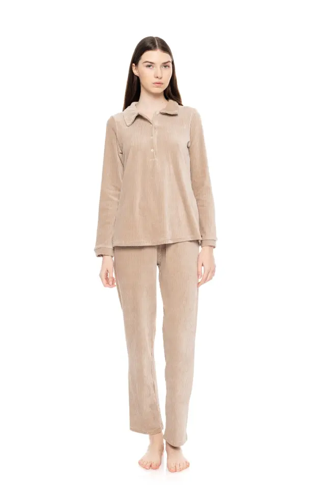 W1687 - Skin - PYJAMA VELVET STRIPE - S