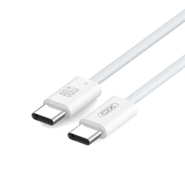 XO NB-Q273 iP15 Καλώδιο φόρτισης Type-C σε Type-C 60W Λευκό 16.005.0356 3