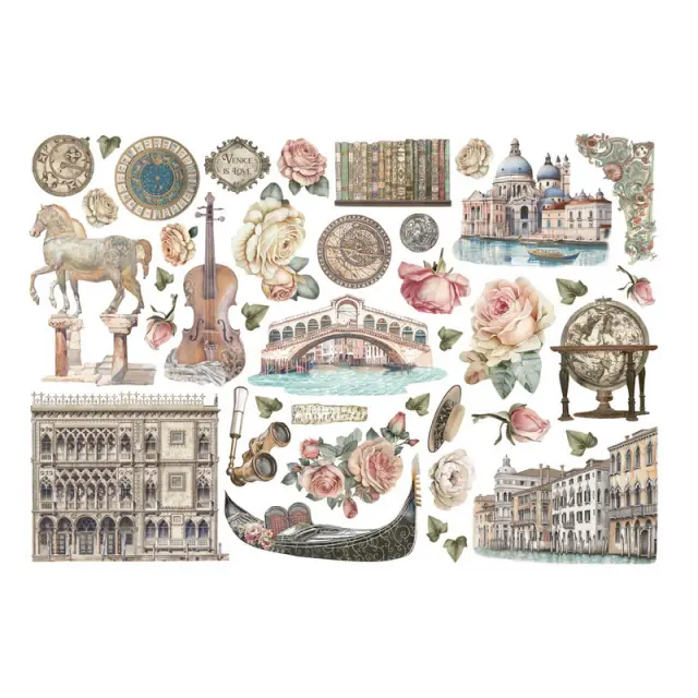 Αυτοκόλλητα Die Cuts-Ephemera Stamperia, Venice City of Art 2