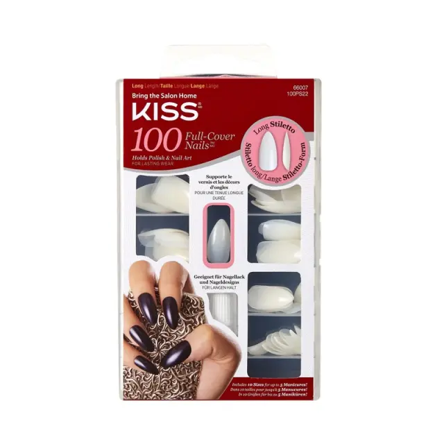 KISS Τεχνητά Νύχια Stiletto Long 100τμχ