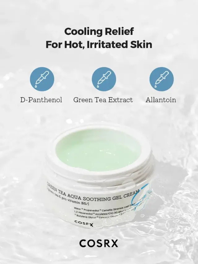 COSRX Green tea Aqua Soothing Gel Cream - Ενυδατική κρέμα τύπου gel με πράσινο τσάι και Β5 2