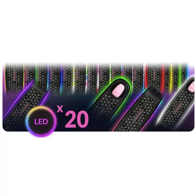 Ricokids Παιδικό Πατίνι Leddi Αναδιπλούμενο με 3 Τροχούς & Led Μαύρο 2