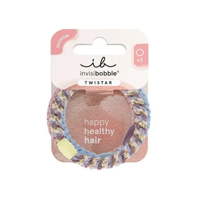 Invisibobble Twistar Lavender Braids Παιδικό Λαστιχάκι Με Πλεξίδες 3τμχ