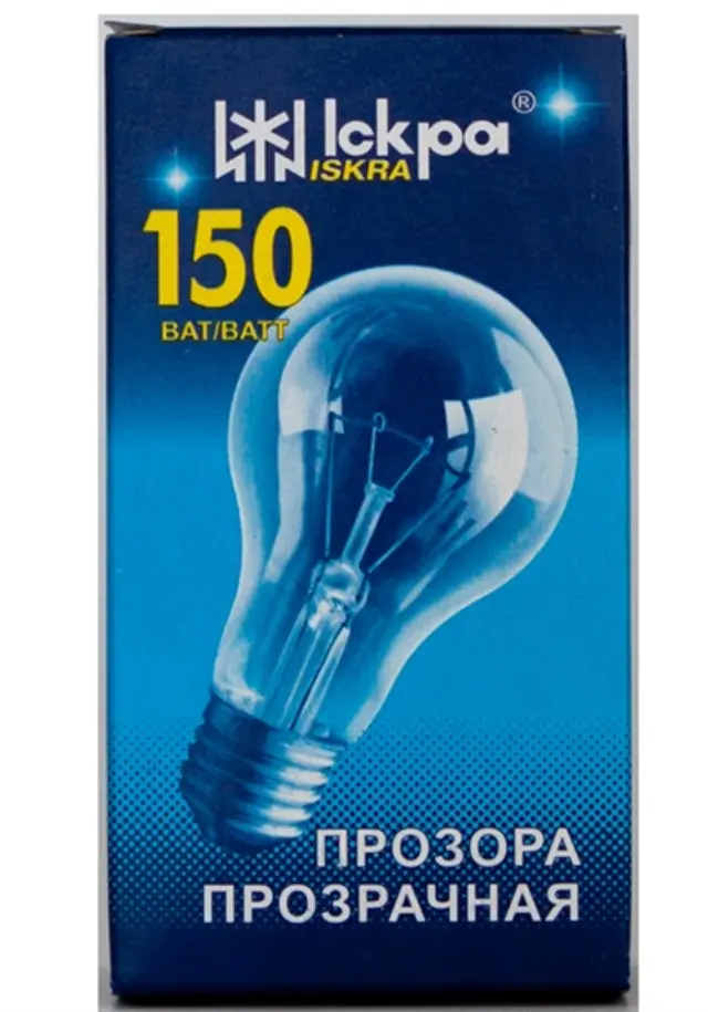 Iskra Λάμπα Κοινή Ε27/150W Διάφανη