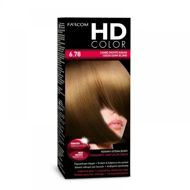 Farcom Βαφή Μαλλιών HD Color No 6.78 Ξανθό Σκούρο Κακάο 60ml