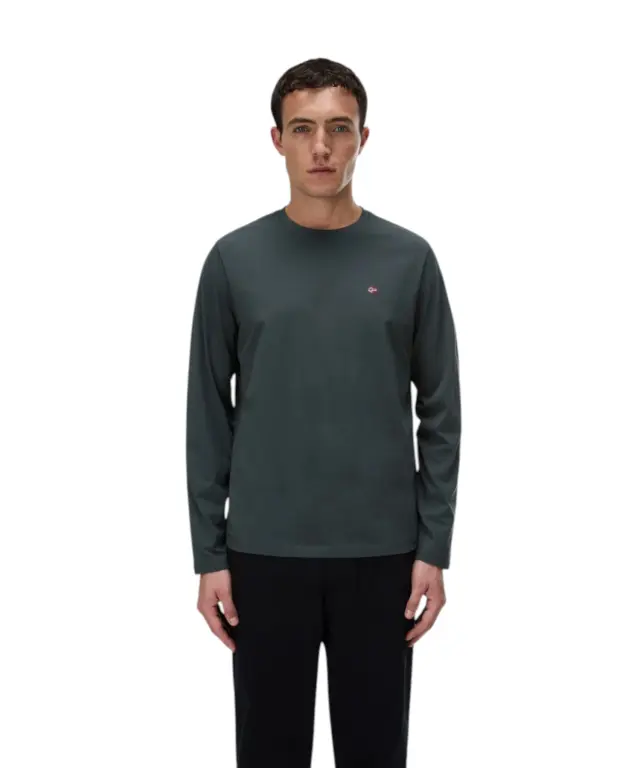 Napapijri - Ανδρική Μακρυμάνικη Μπλούζα Salis Jersey Long Sleeve NP0A4HN7-G1S Πράσινο - S