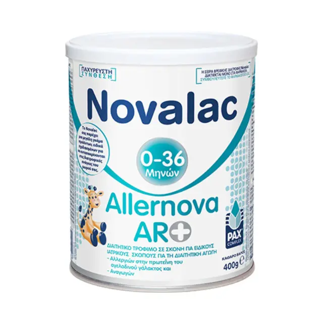 Novalac Allernova AR+ Βρεφικό Υποαλλεργικό Γάλα σε Σκόνη από την Γέννηση Έως 36 Μηνών, 400gr