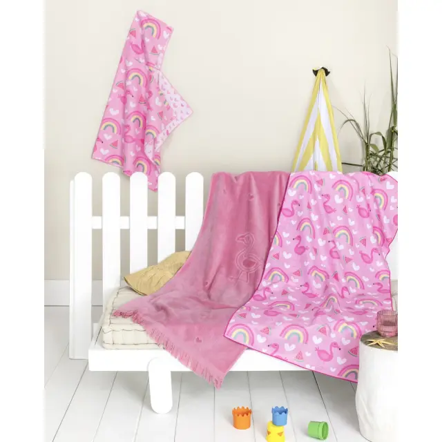 Παιδική Κάπα 70x120 200gsm Nima Lola Fuchsia 100% Microfiber 2