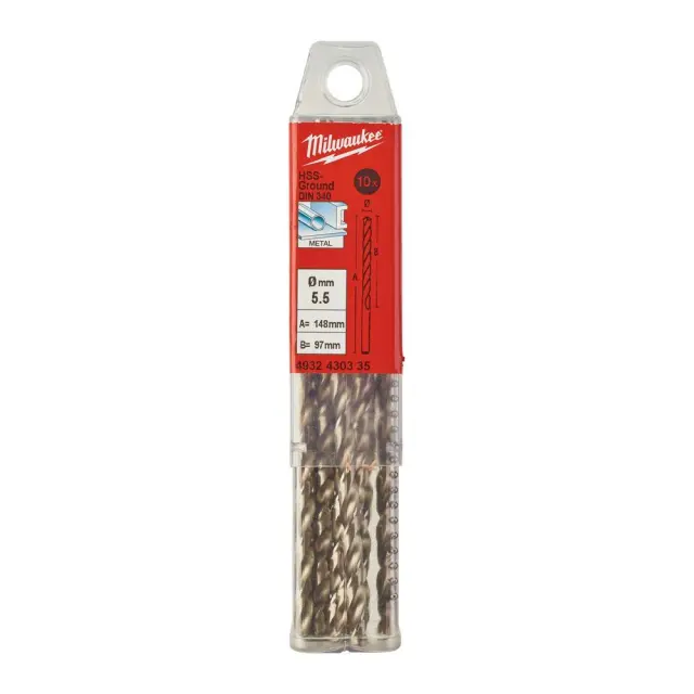 Milwaukee 4932430335 - ΤΡΥΠΑΝΙ ΑΕΡΟΣ ΑΣΗΜΙ HSS-G DIN340 5.5mm ΜΑΚΡΥ MW 2