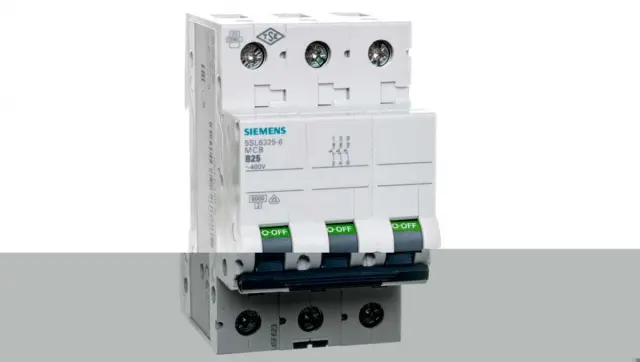 Miniature circuit breaker 400 V 6kA, 3-pole, B, 25A