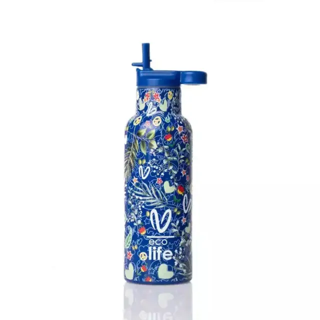 Eco Life Θερμός από ανοξείδωτο ατσάλι Emotions 500ml Blue 33-BO-2324