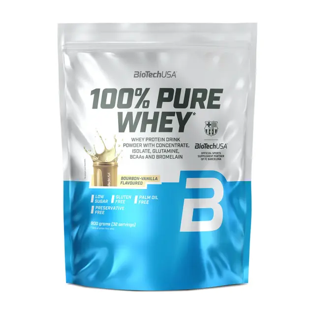 Biotech USA 100% Pure Whey Πρωτεΐνη Ορού Γάλακτος με Γεύση Bourbon Vanilla 900gr