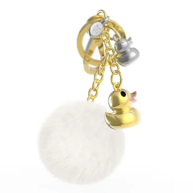 Metalmorphose Διακοσμητικό τσάντας (bag charm) με pompom: Duck family