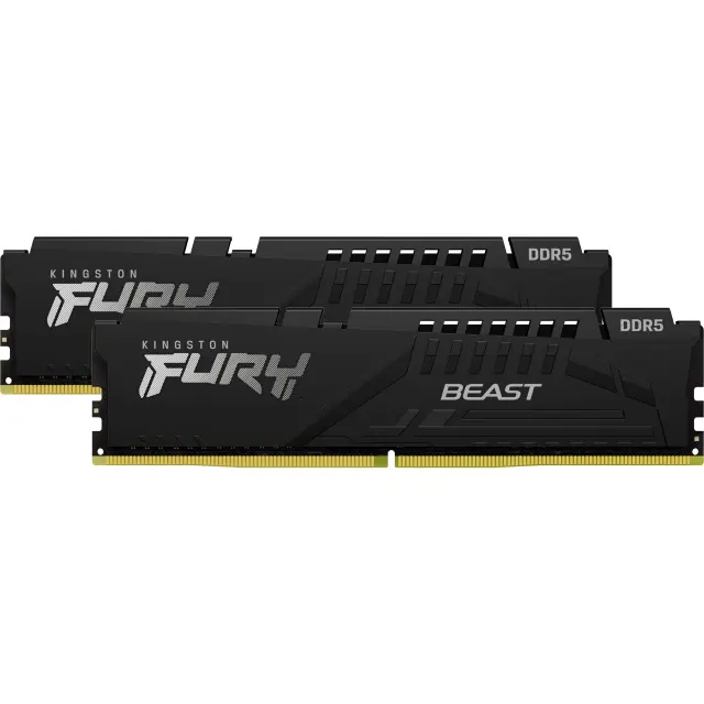 Kingston DIMM 32 GB DDR5-5600 (2x 16 GB) Dual-Kit (black, KF556C40BBK2-32, FURY Beast, INTEL XMP)