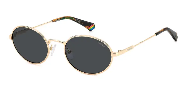 Polaroid Unisex Γυαλιά Ηλίου με Χρυσό Μεταλλικό Σκελετό και Γκρι Polarized Φακό PLD 6228/S/X 000/M9