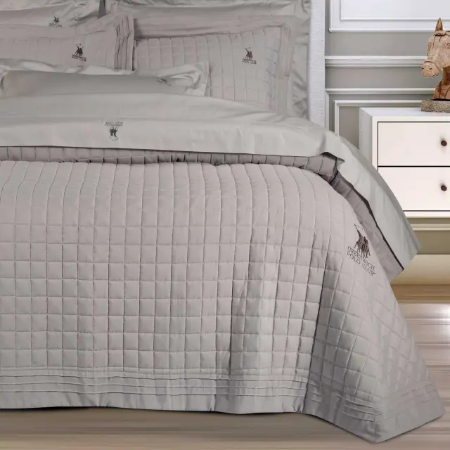Κουβερλί 240x250 King Size Classic Greenwich Polo Club 2356 Taupe 100% Microfiber 2