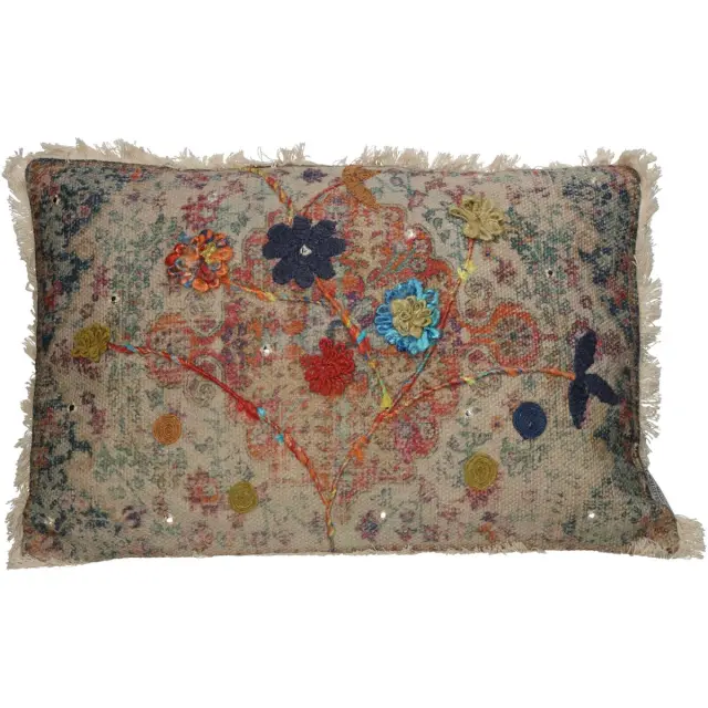 Μαξιλάρι Vintage Πολύχρωμο Βαμβακερό 40x60cm