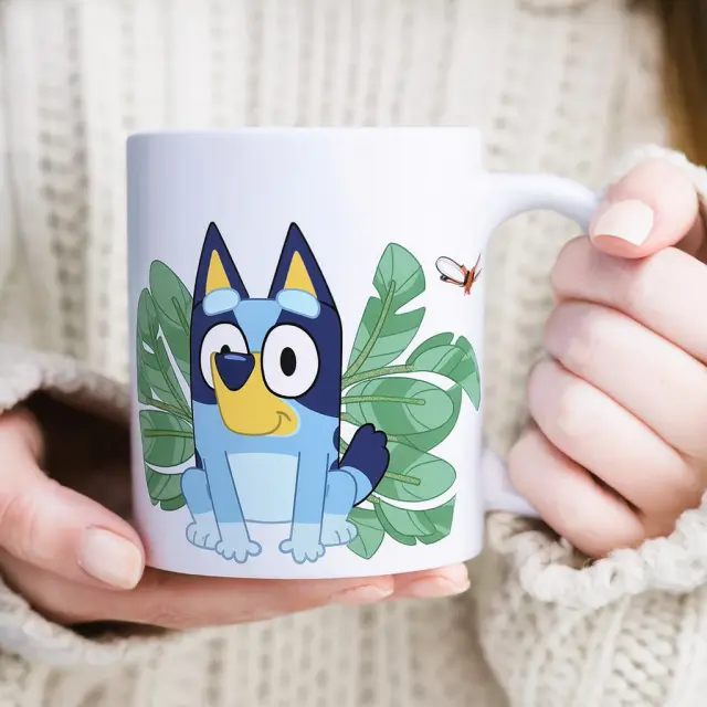 Bluey Leaves Πορσελάνινη Κούπα 235 ml Λευκό