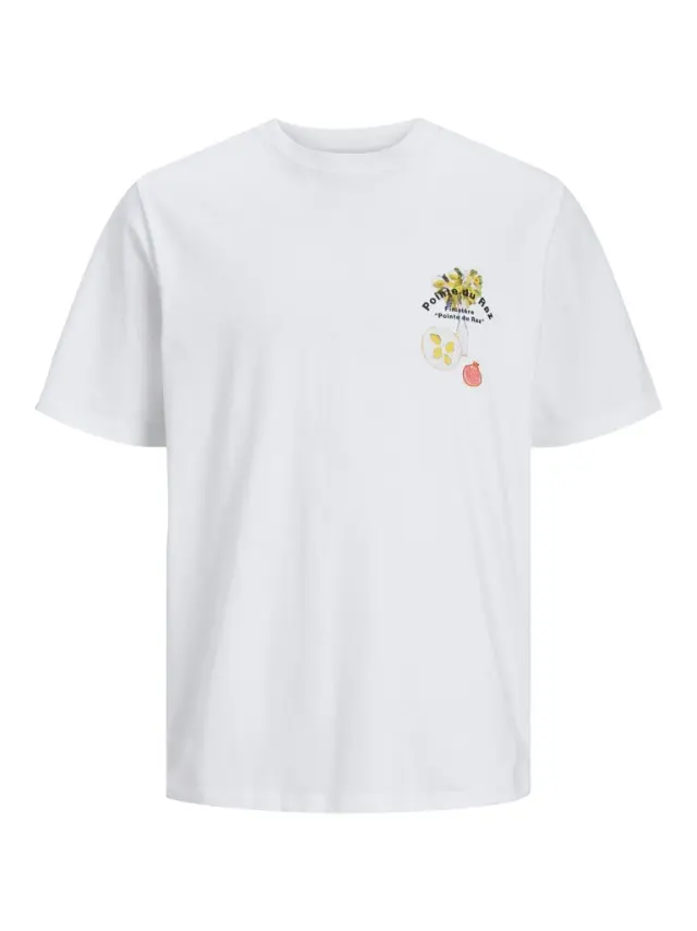 JORVALENCIA CHEST TEE SS CREW NECK bright white