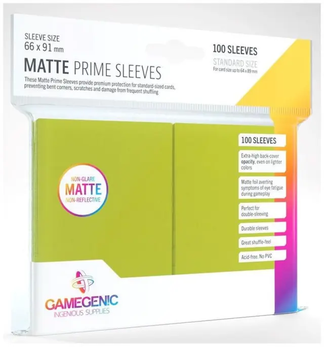 Gamegenic - Matte Prime Sleeves Lime (100 Sleeves)