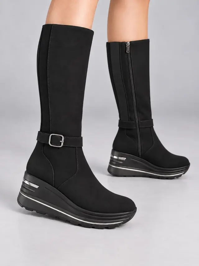 Donna Serena Μπότες Γυναικείο HT/δέρμα Μαύρο DSE/566128 NERO - 35 2