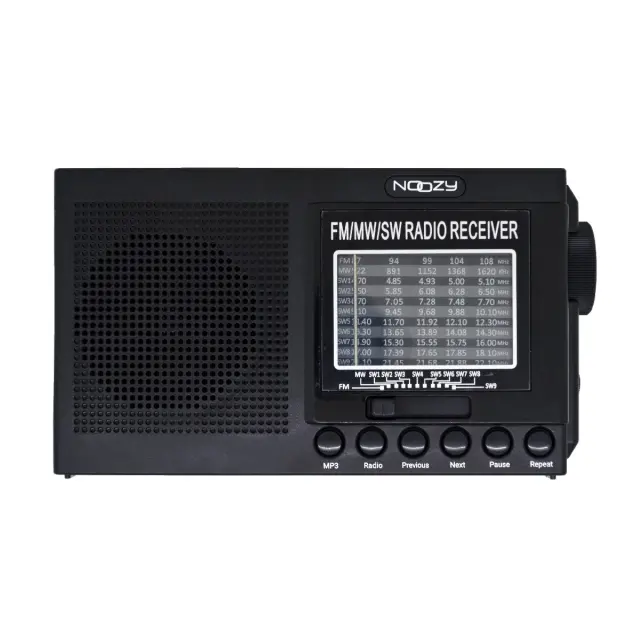 Φορητό Ραδιόφωνο Noozy DRB02 FM/MW/SW με 3,5mm microSD και USB Υποστηρίζει Φόρτιση Μπαταριών 2