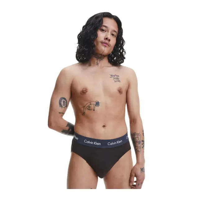Calvin Klein Ανδρικό Slip Cotton Stretch - Τριπλό Πακέτο, Χρώμα Black SCT - S 2