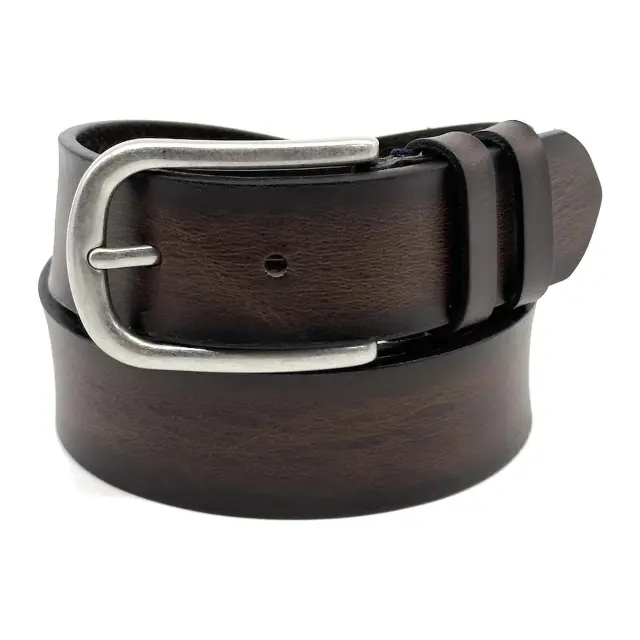 Καφέ Δερμάτινη Ζώνη Full Grain 3,5 cm