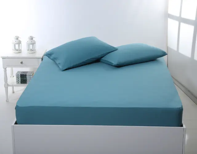 Σεντόνι με λάστιχο jersey (100cm x 200cm + 35cm) petrol - -