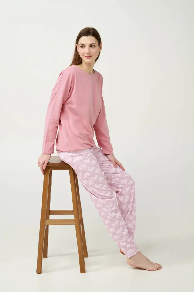 Χειμερινή Γυναικεία Φούτερ Πυτζάμα Vamp 23232 ROSE ELEGANCE