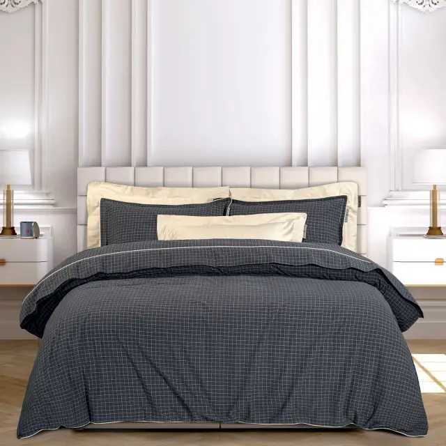 Σετ Σεντόνια 250x270 King Size Essential Greenwich Polo Club 2297 Black 100% βαμβακερόΧωρίς Λάστιχο